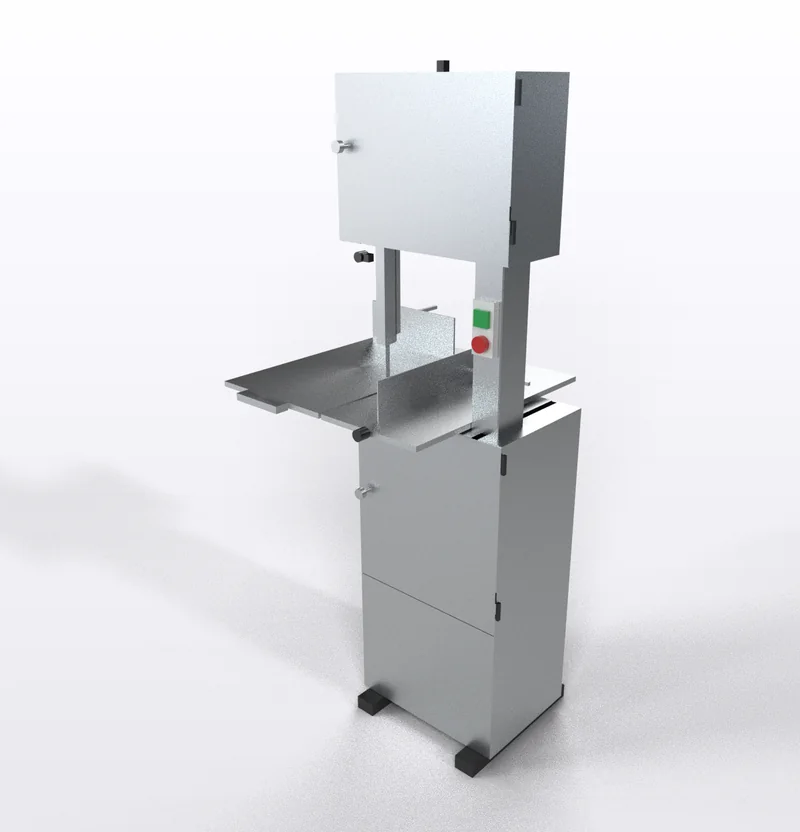 Modelo 3D da serra-fita, vista frontal